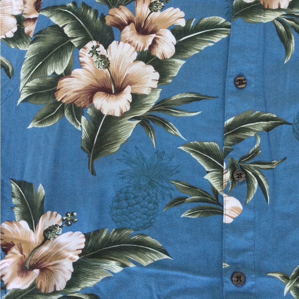 PRICE DROP! Blue Hawaiian Shirt - Picture 3 of 3